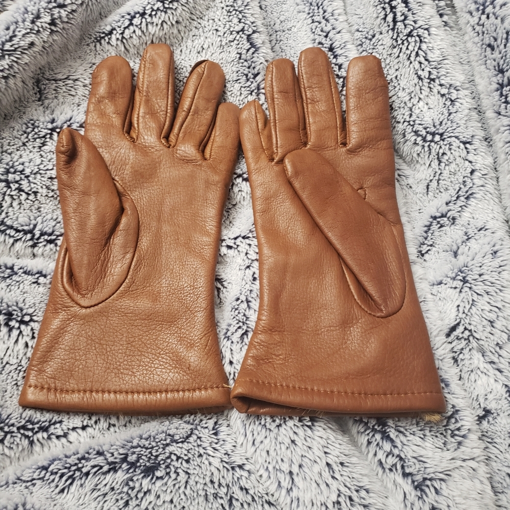 Genuine leather women's driving gloves size Medium - Picture 2 of 8